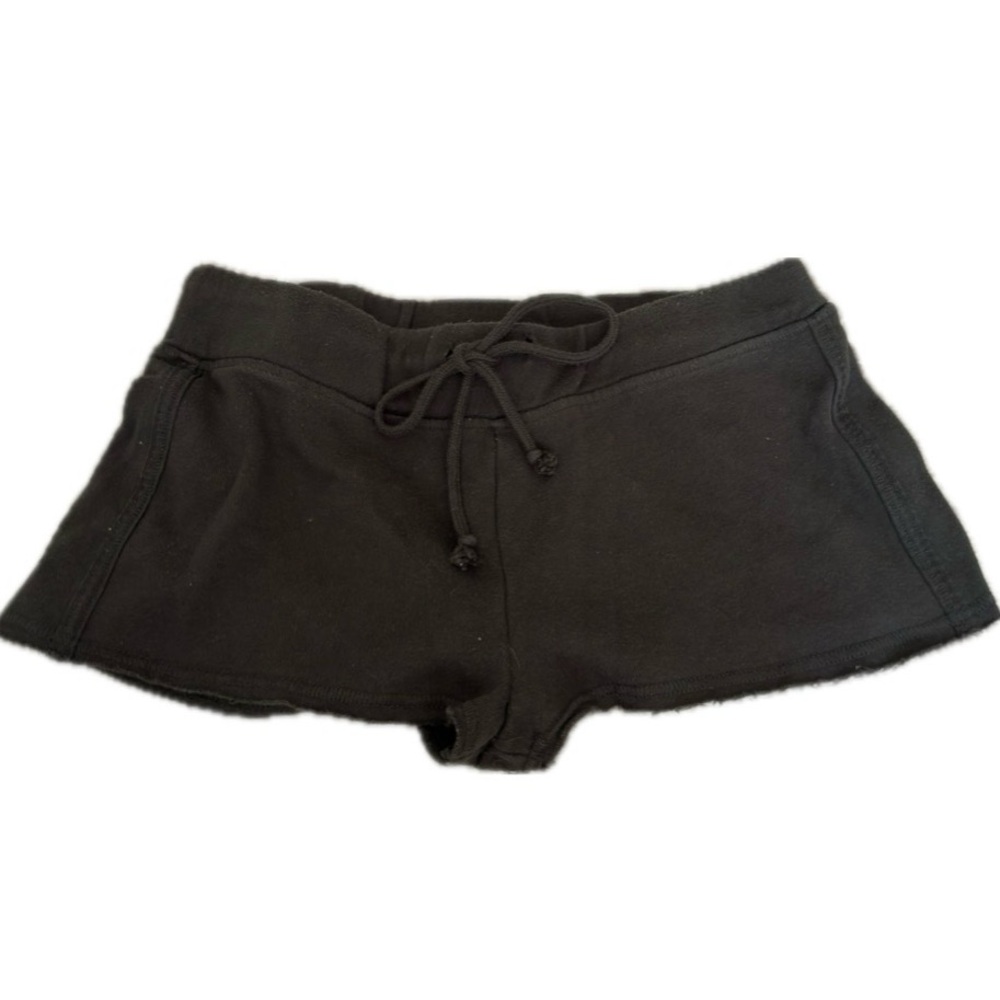 garage dark green casual shorts
